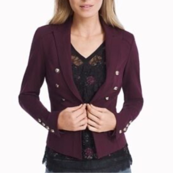 WHBM Women's Purple Ponte Blazer jacket - Picture 1 of 6